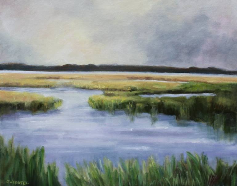 Lazy Marsh Painting by Julie Webster Saatchi Art