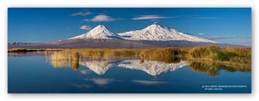 Window to Armenia · Mountain Ararat · Under Umbrellas · Panoramic Landscape Photograph · Fine Art · Limited Edition Print · AR911P27 · 48in thumb