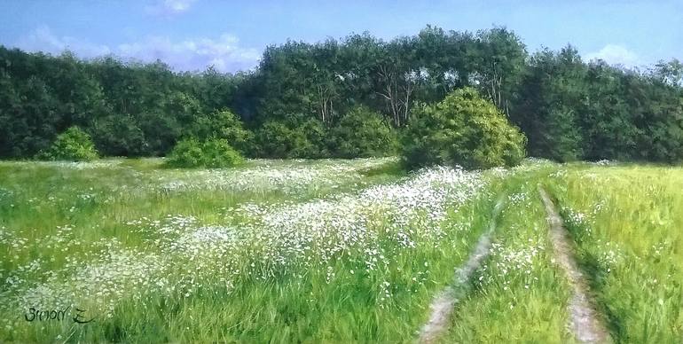 Original Photorealism Landscape Painting by Zoltan Simon