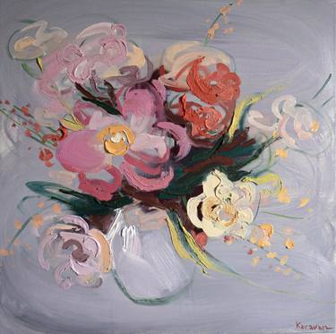 Original Abstract Expressionism Floral Paintings by Nataliia Karavan