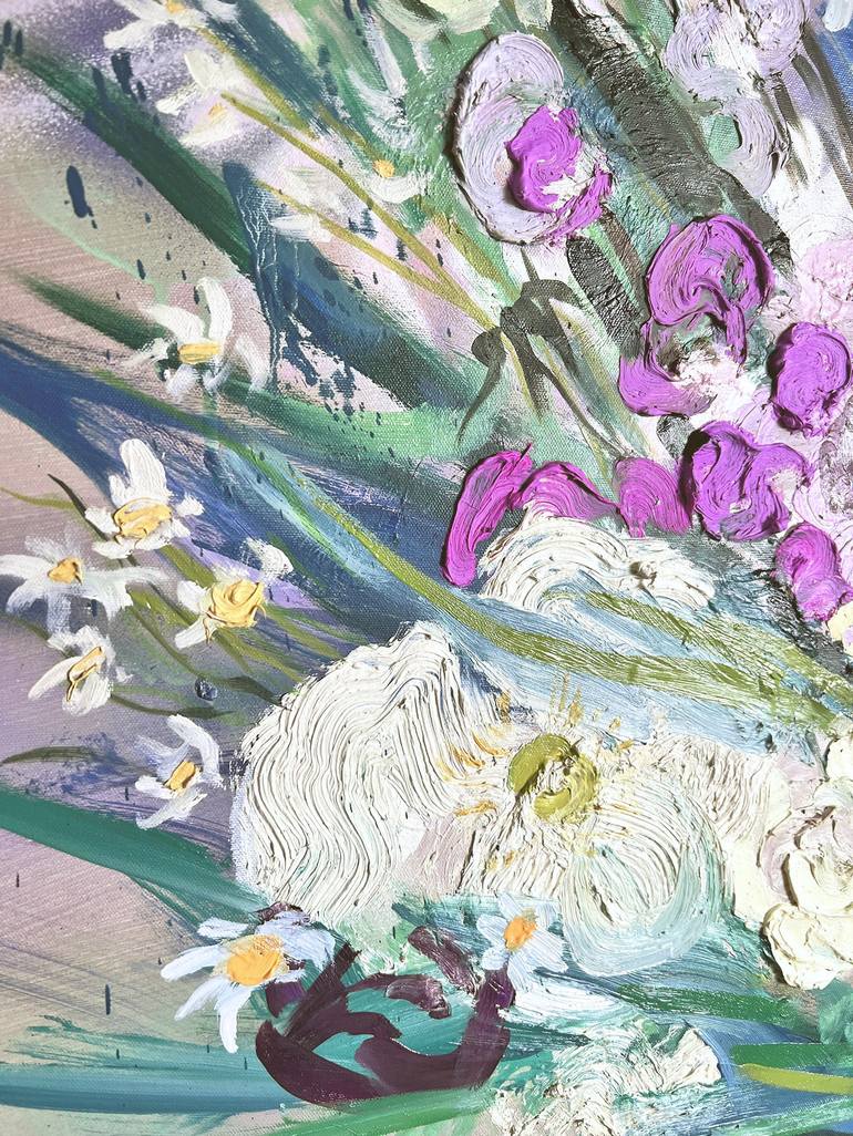 Original Expressionism Floral Painting by Nataliia Karavan