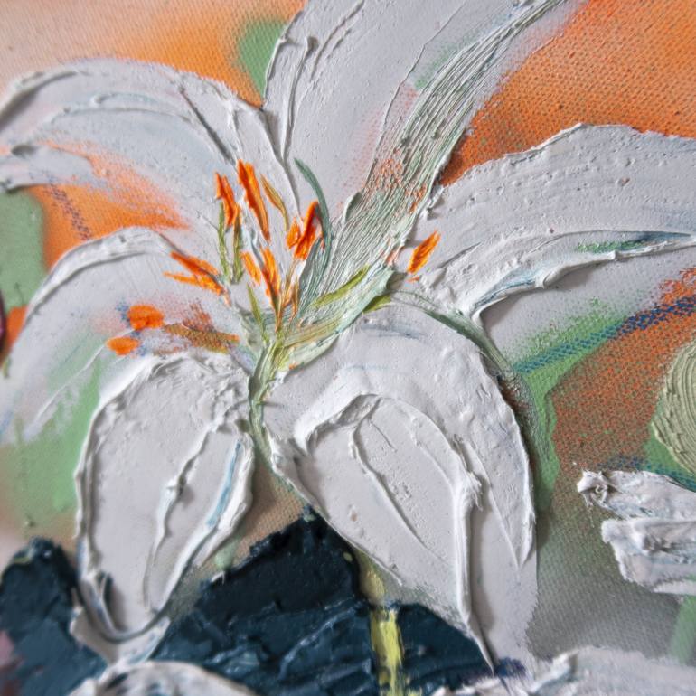 Original Abstract Floral Painting by Nataliia Karavan