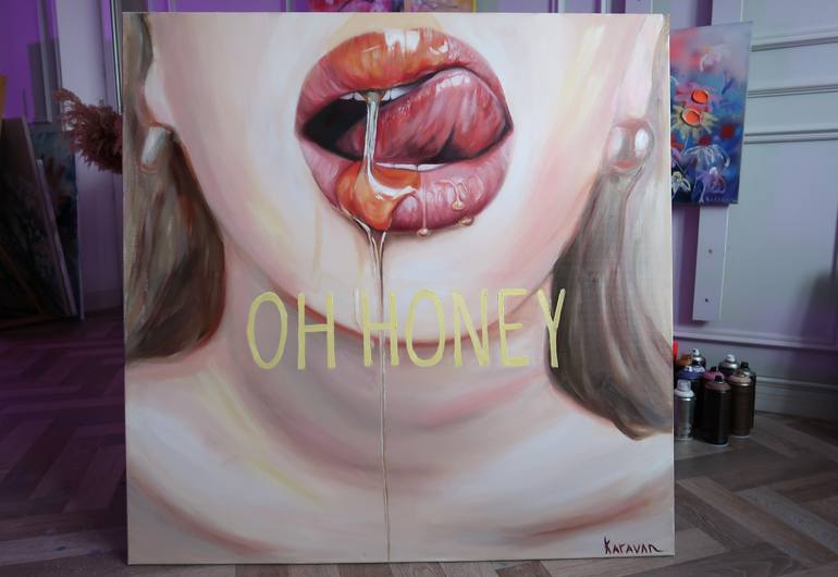 Original Contemporary Erotic Painting by Nataliia Karavan