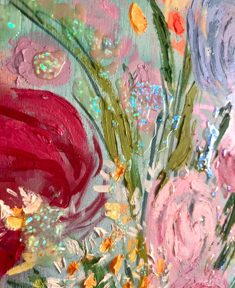 Original Impressionism Floral Painting by Nataliia Karavan