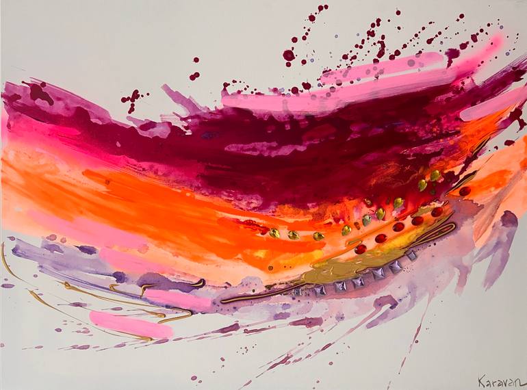 Solar pulse - colourful abstract art Original Painting by nataliia karavan
