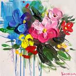 Maybe never - floral textured art by Nataliia Karavan