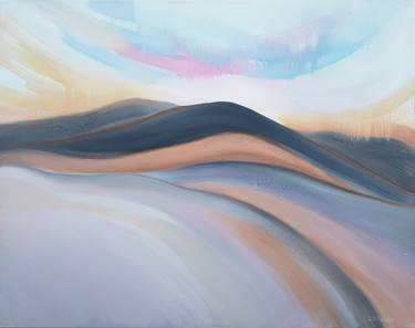 "There's more than just a sunset "- abstract landscape, mountains thumb