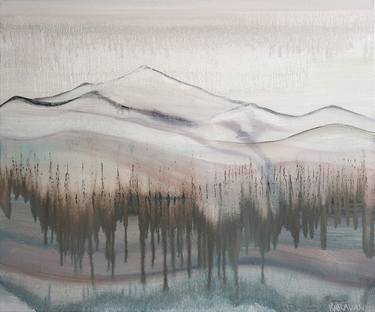 Pastel distortion - abstract landscape,  mountains thumb