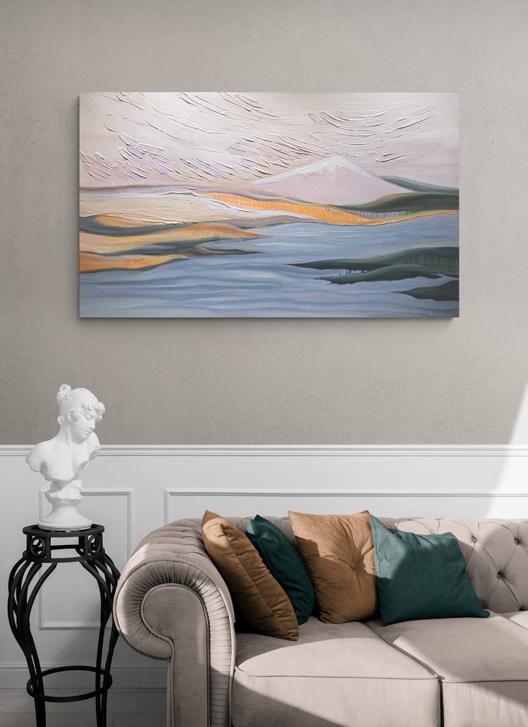 Original Abstract Landscape Painting by Nataliia Karavan