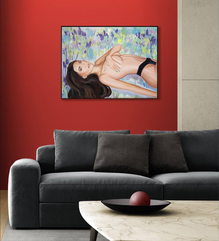 Original Abstract Erotic Painting by Nataliia Karavan