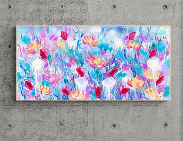 “Floral ecstasy” - abstract floral oil painting, botanical art thumb