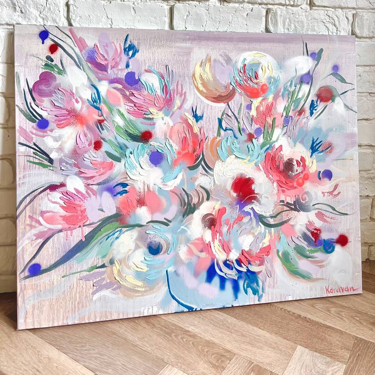 Original Abstract Expressionism Abstract Painting by Nataliia Karavan