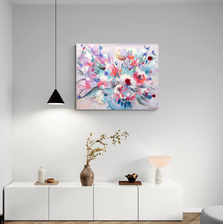 Original Abstract Expressionism Abstract Painting by Nataliia Karavan