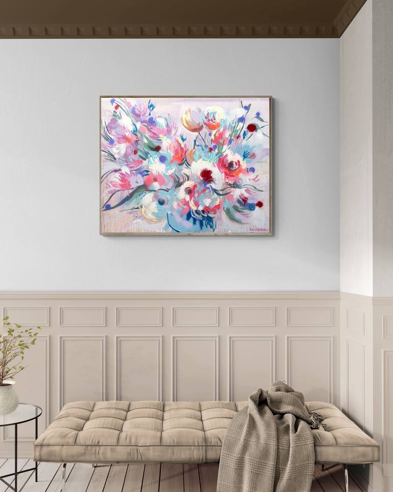 Original Abstract Expressionism Abstract Painting by Nataliia Karavan