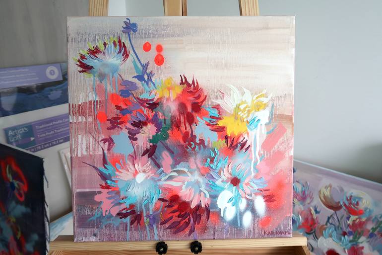 Original Abstract Expressionism Abstract Painting by Nataliia Karavan