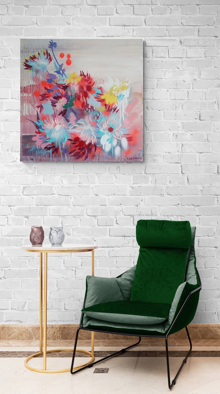 Original Abstract Expressionism Abstract Painting by Nataliia Karavan