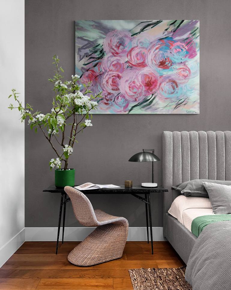 Original Floral Painting by Nataliia Karavan