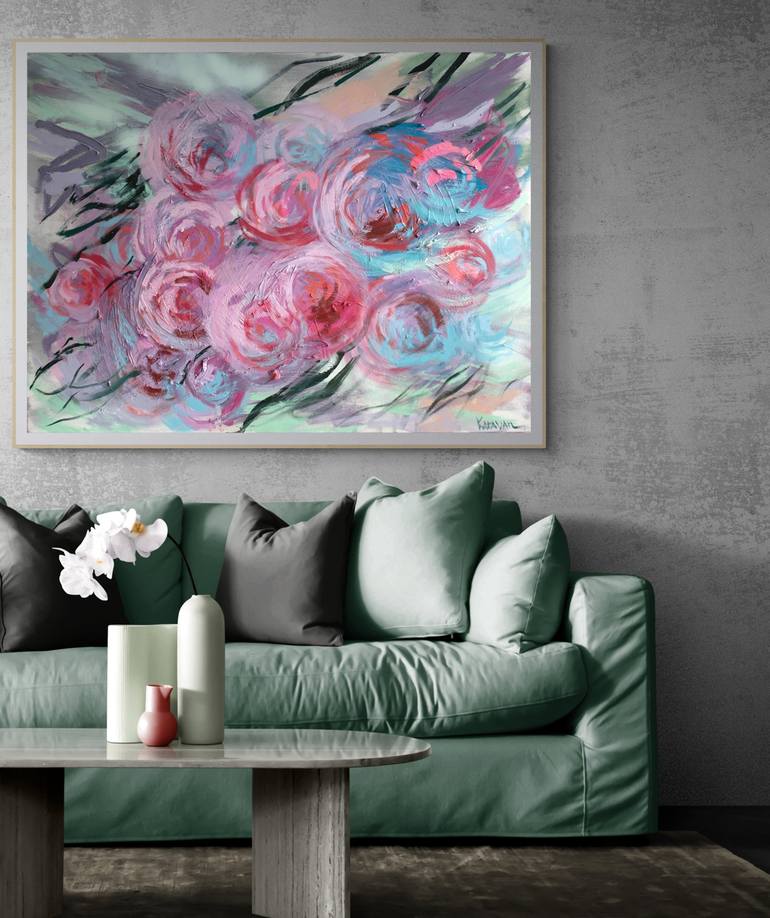 Original Floral Painting by Nataliia Karavan