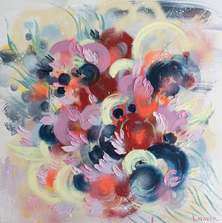Print of Abstract Floral Paintings by Nataliia Karavan