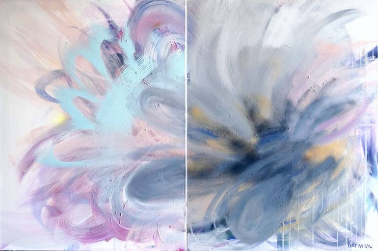 abstract pastel color paintings