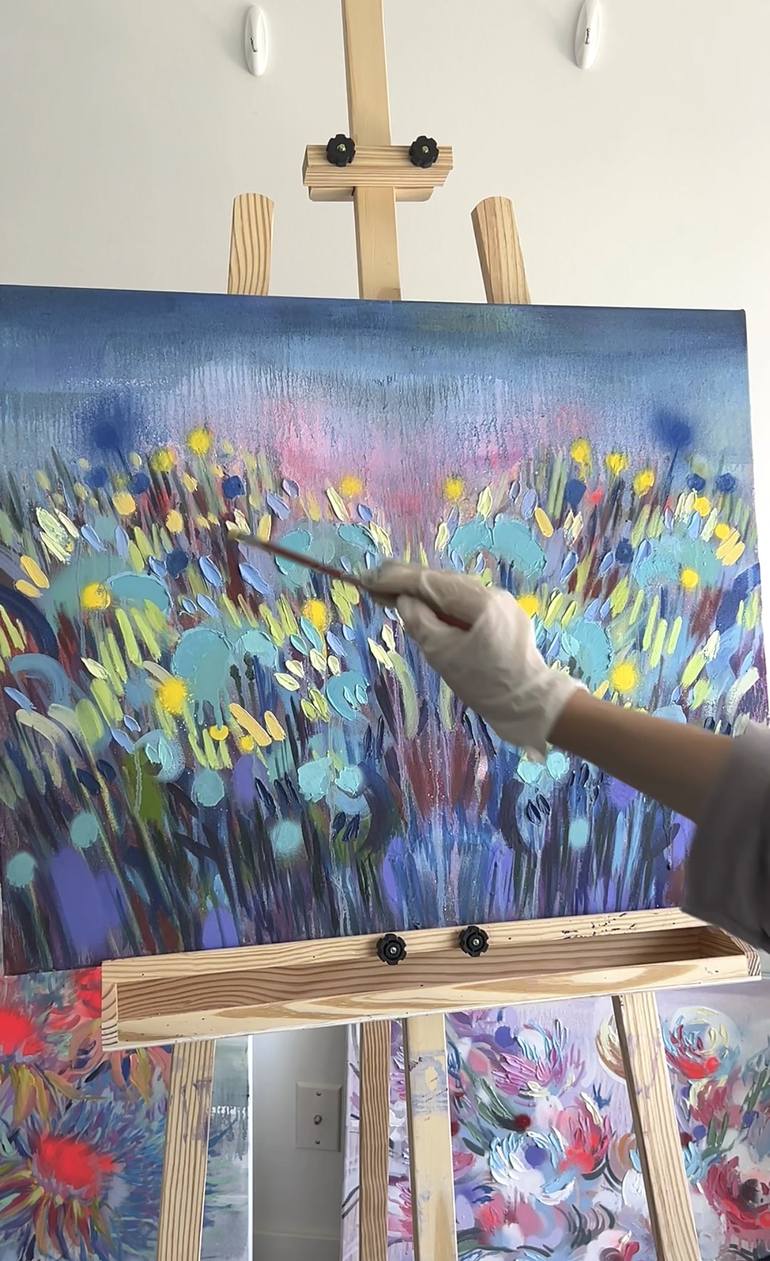 Original Floral Painting by Nataliia Karavan