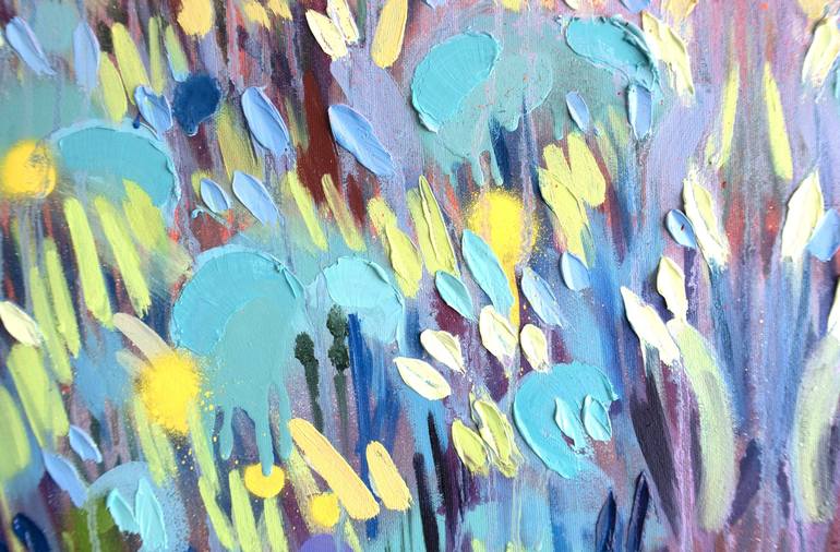 Original Abstract Floral Painting by Nataliia Karavan