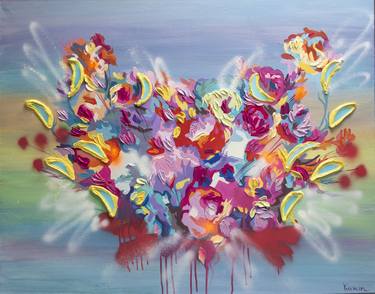 Print of Abstract Floral Paintings by Nataliia Karavan