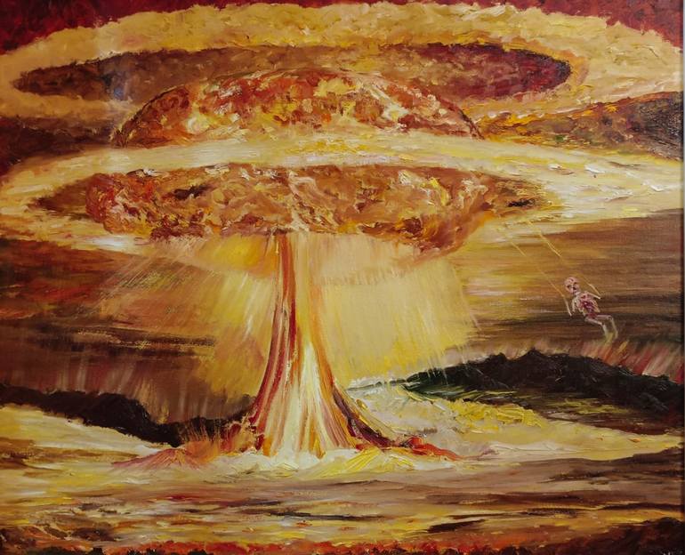 Nuclear Explosion Painting by Ruslan Melenco | Saatchi Art