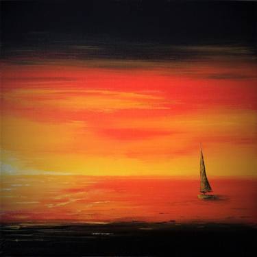 Original Sailboat Painting by PATRICK SYNNOTT
