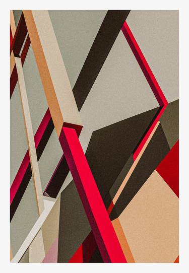 Original Abstract Geometric Digital by Liz Mares