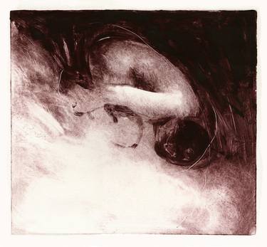 Original Abstract Nude Printmaking by Elan-Sing Mi