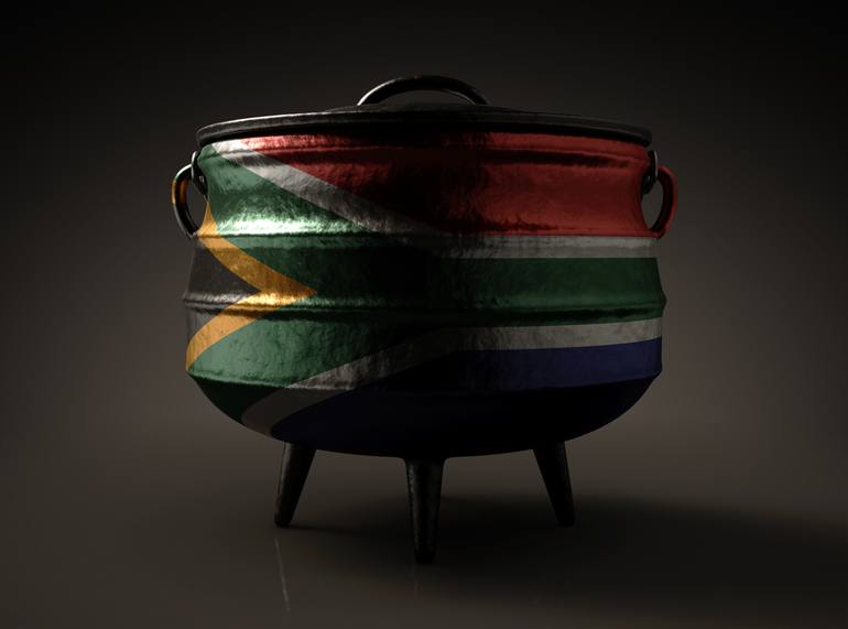 South African Potjie Pot Mixed Media by Allan Swart | Saatchi Art