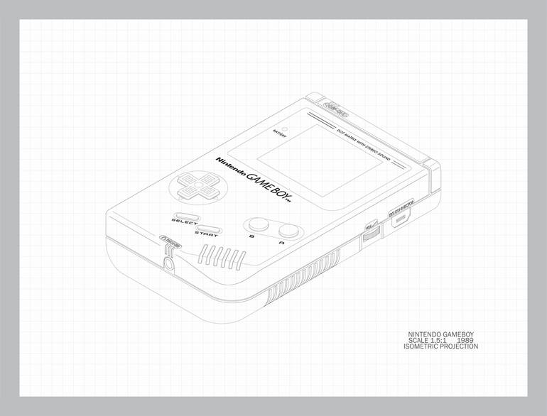 professionel tilbagemeldinger Kristendom Nintendo Gameboy Mechanical Drawing Drawing by Allan Swart | Saatchi Art