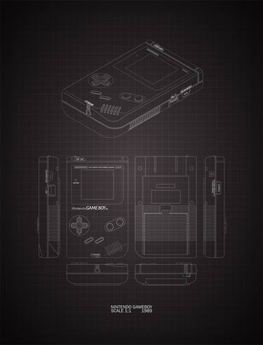 Nintendo Gameboy Mechanical Drawing thumb