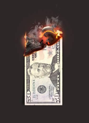 Dollar Burning Cash Note thumb