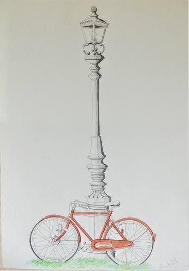 Print of Fine Art Bicycle Drawings by John Read