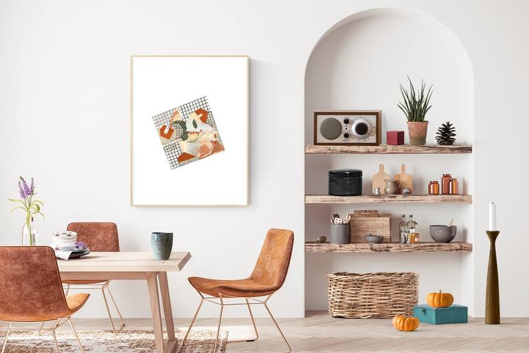Original Abstract Geometric Printmaking by Kris Ter