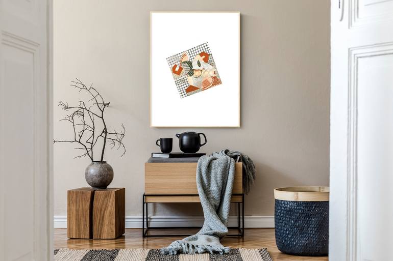 Original Abstract Geometric Printmaking by Kris Ter