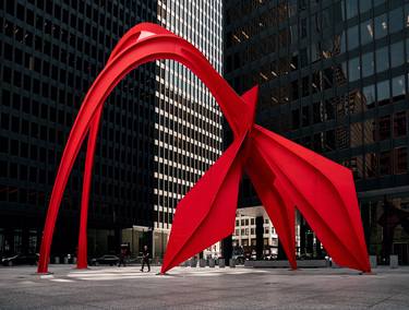 Calder's Flamingo sculpture in the Federal Plaza, Chicago thumb