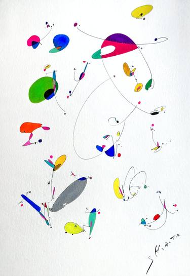 Print of Folk Abstract Paintings by Kaoru Shibuta