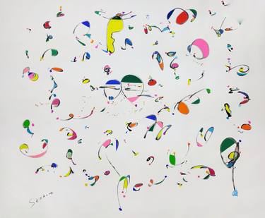 Original Pop Art Abstract Paintings by Kaoru Shibuta