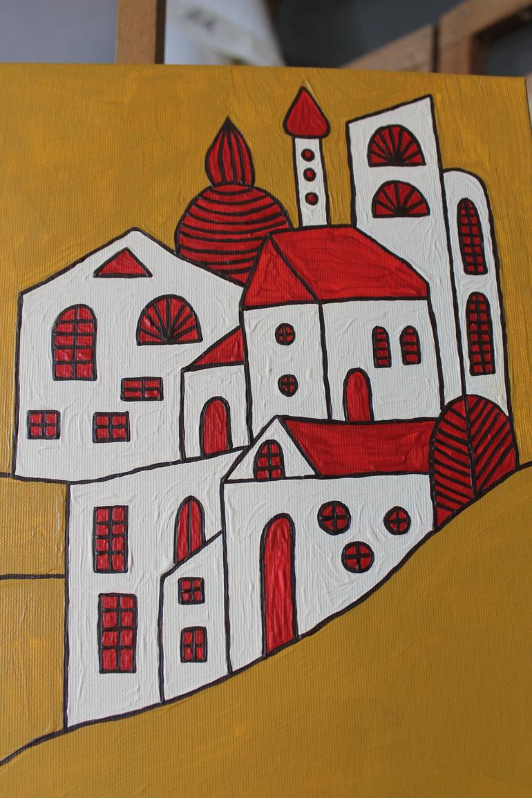 Original Conceptual Landscape Painting by Olena Kayinska