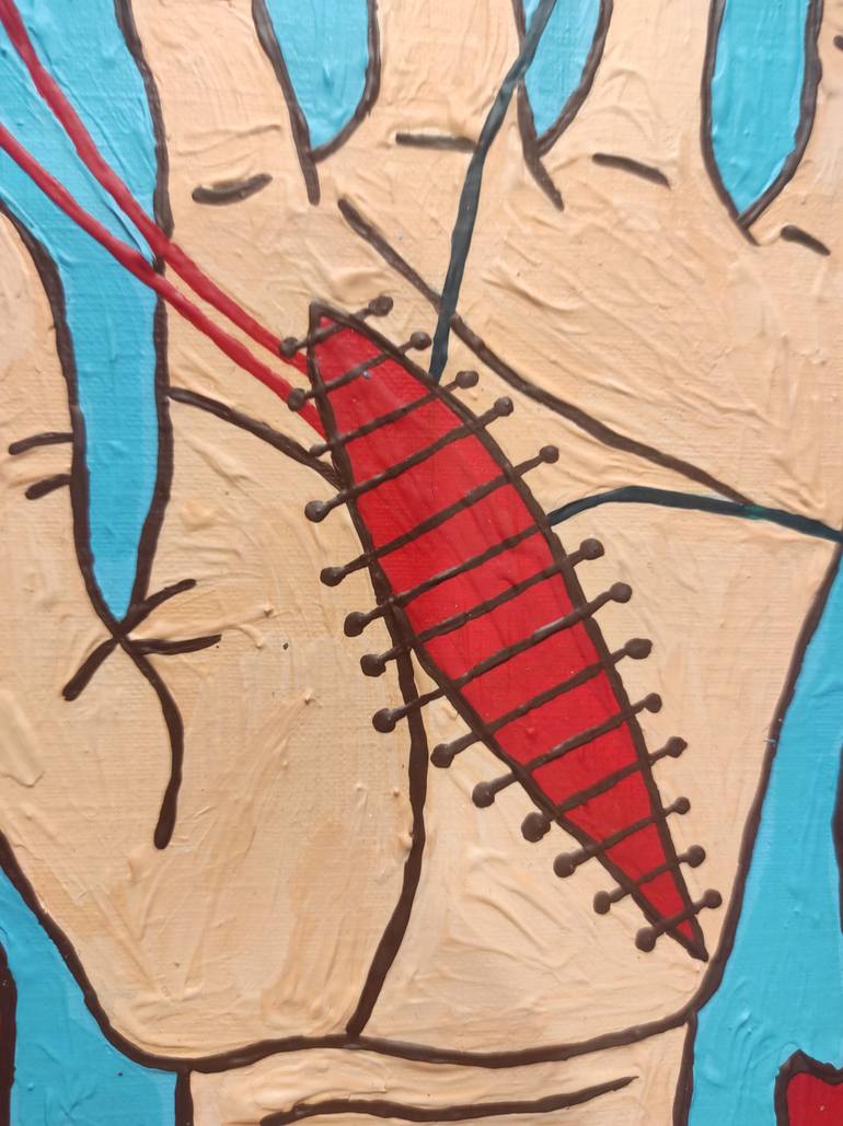 Original Conceptual People Painting by Olena Kayinska