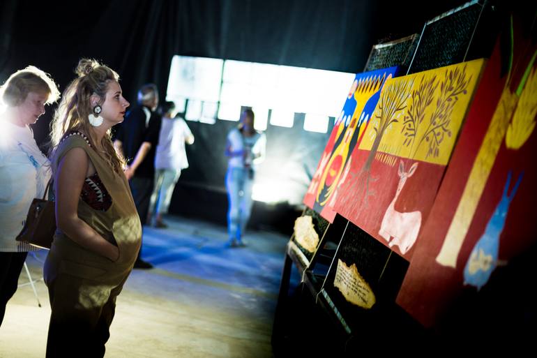 Original Art Deco Garden Painting by Olena Kayinska