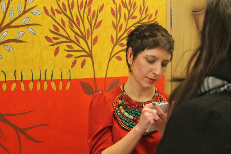 Original Art Deco Garden Painting by Olena Kayinska