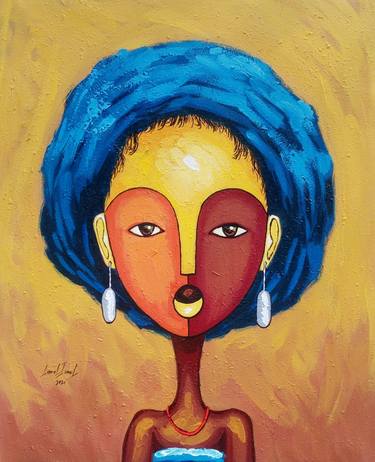 Print of Abstract Expressionism Women Paintings by Ismail Lawal