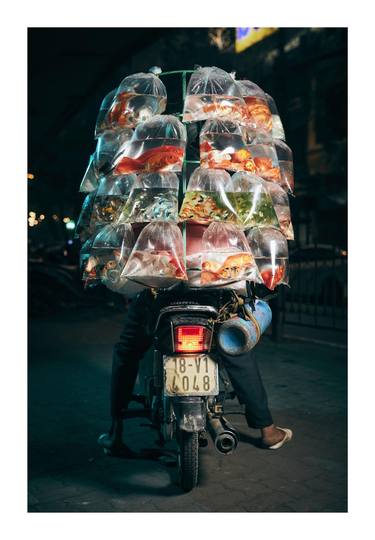 Bikes of Hanoi - Fish Seller - Reverse - - Limited Edition of 5 thumb