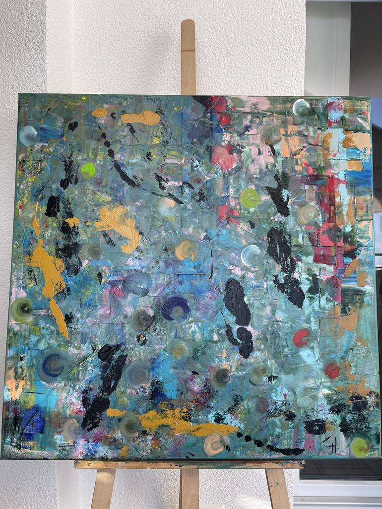 Original Abstract Expressionism Abstract Painting by Olha Natalchenko