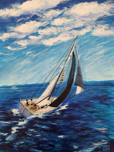 Original Fine Art Seascape Paintings by CE Dill