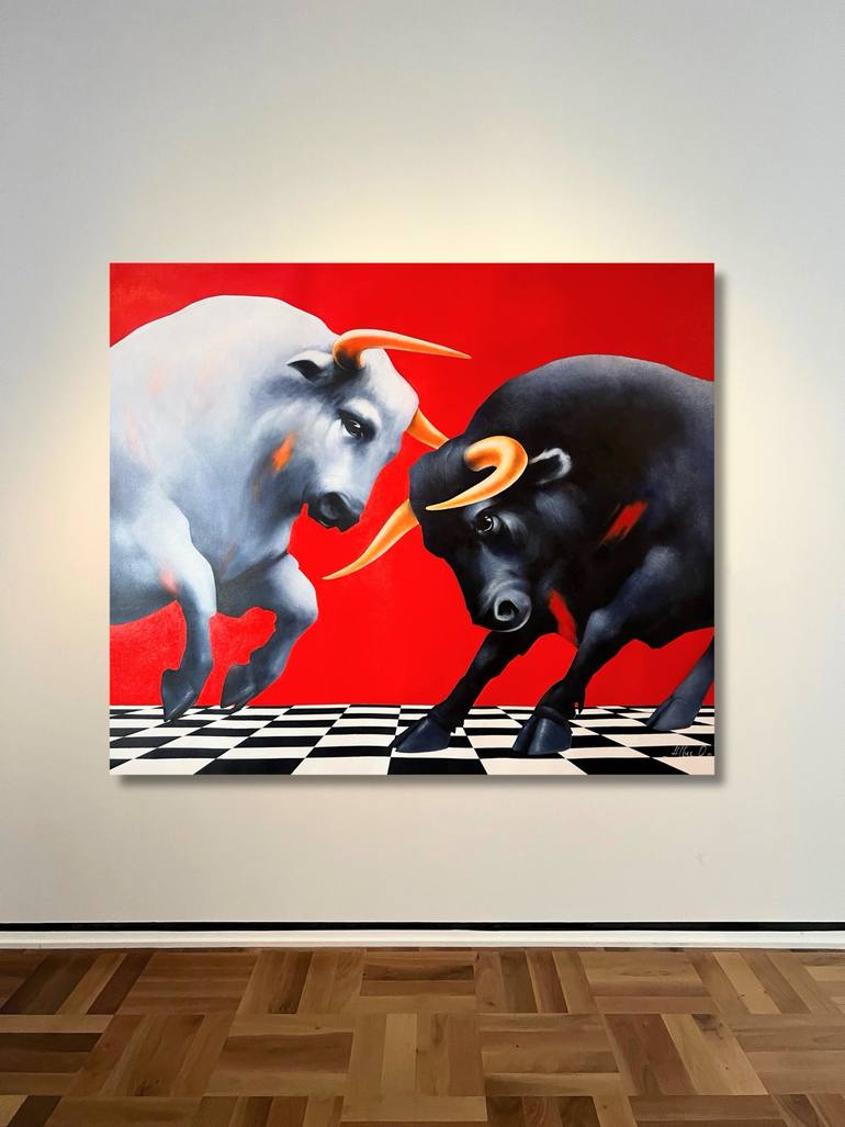 Original Contemporary Animal Painting by Olesea Albu